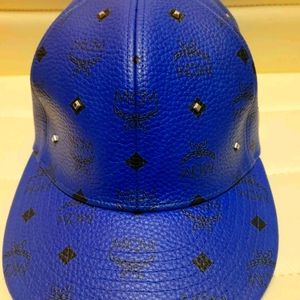 MCM Blue Visetos Mens hat